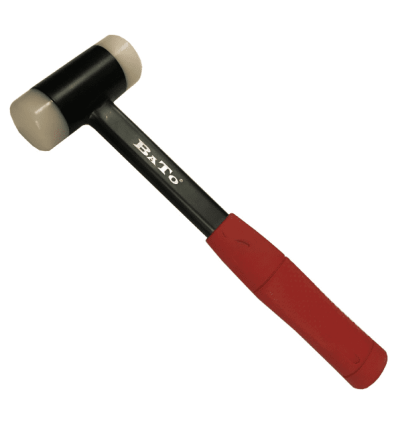 Nylonhammer 60 mm. Stålskaft med gummigreb