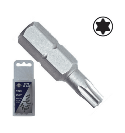 Torx 1/4" Torx 40 x 25mm. 40 stk. pk.