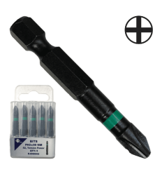 Torsion 1/4" Bits Torsion S4 slag Ph2 x 25mm. Pk á 5 stk.