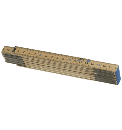Tommestok i centimeter 2 mtr i træ m/12 led KL111