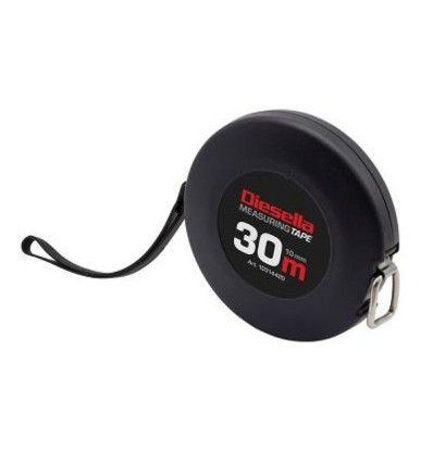 Båndmål 20Mx10 mm stålbånd i lukket spolekassette