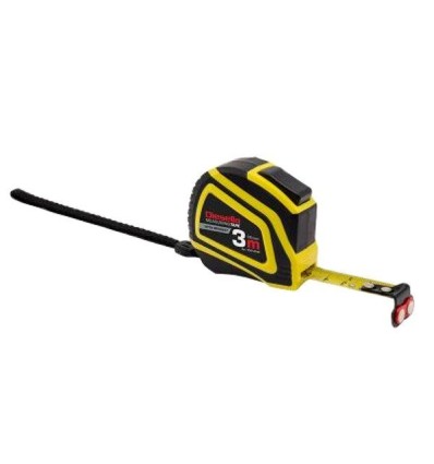 Båndmål gummibelagt ABS 3Mx16MM ABS hus med Auto-lock