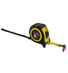 Båndmål gummibelagt ABS 3Mx16MM ABS hus med Power-lås