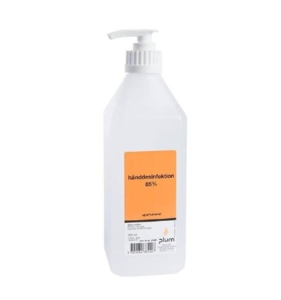 Håndsprit Plum hånddesinfektion 85% gel med /glycerol 600 ml i pumpeflaske 