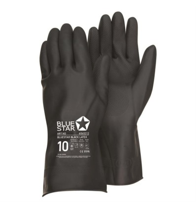 Bluestar Black Latex handske str. 8 -10