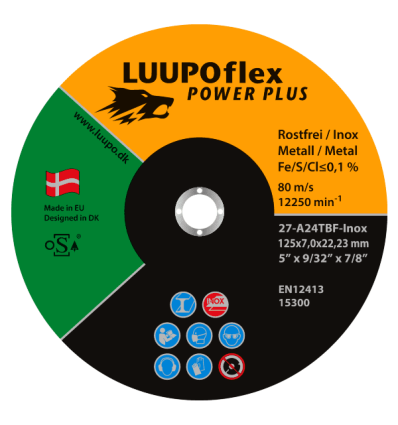 LUUPOflex Power PLUS skrubskive til rustfri
