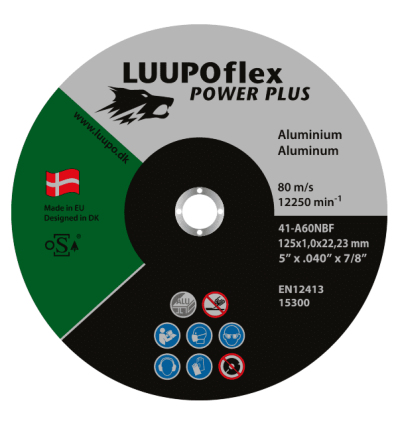 LUUPOflex Power PLUS - plan skærreskive til alu.