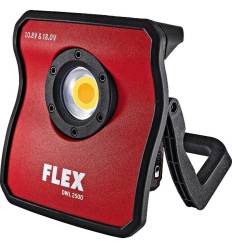 Robust LED arbejdslys i rødt design, perfekt til udendørs aktiviteter. Lys op i mørket med stil!