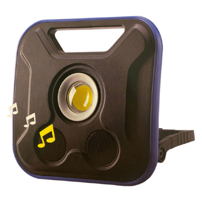 20W med 5W Bluetooth højtaler. 500/1000/2000 Lumen. Opladelig.