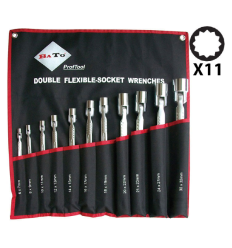 Dobbelt lednøglesæt 6-32mm. 11 dele