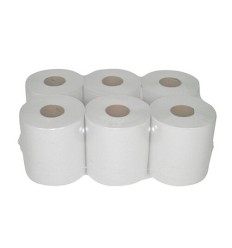 Aftørringspapir Midi Centerrulle Hvid 1-lags 300m