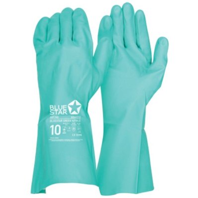 Bluestar Green Nitrile 12 par/pose. str.7-11