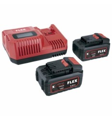 Flex Akku P-sæt 55 R / 2 x 5,0 Ah batteri + lader
