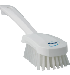 Håndbørste  Hvid, polyester/PP/rustfrit stål, stiv