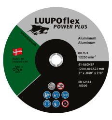 Skæreskive plan til aluminium 125 x 1,0 x 22,23 mm A60N-Alu