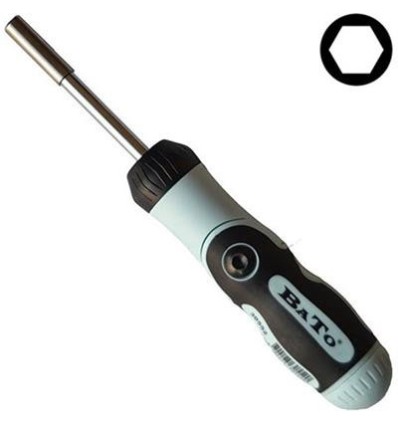 1/4 med skralde o g knæk grebm/6 stk bits Kærv 4,0 Ph1-2 Pz2 Torx 10-20