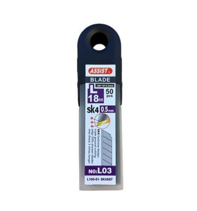18 mm knæk af blade (1 pk á 50 stk)